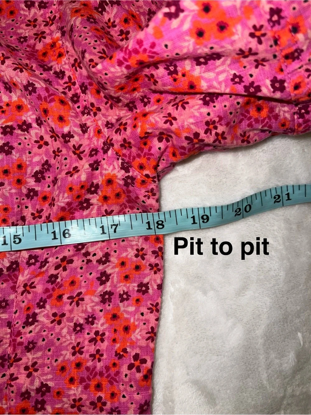 Free People I Found You Pink Floral Blouse L (Fits Smaller)